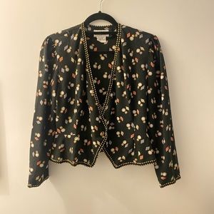 Vintage 80’s Peplum Jacket Skirt Set XS